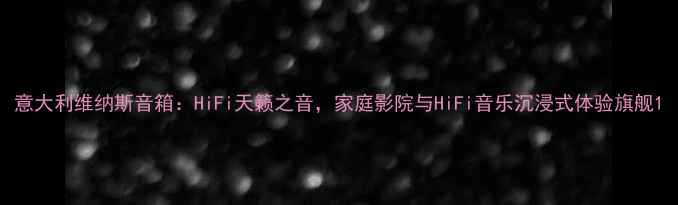 图片 意大利维纳斯音箱：HiFi天籁之音，家庭影院与HiFi音乐沉浸式体验旗舰1