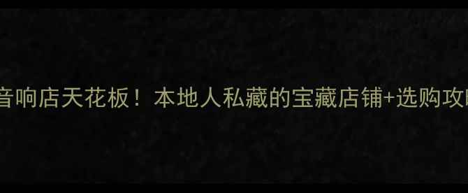 图片 成都双流区音响店天花板！本地人私藏的宝藏店铺+选购攻略全公开🎵1