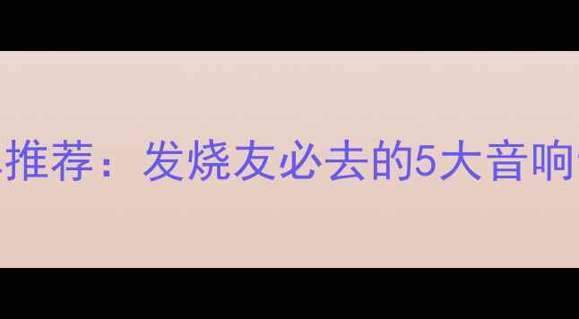 图片 成都高端音响品牌推荐：发烧友必去的5大音响专卖店及选购指南