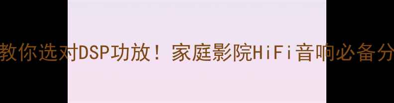 图片 手把手教你选对DSP功放！家庭影院HiFi音响必备分类指南