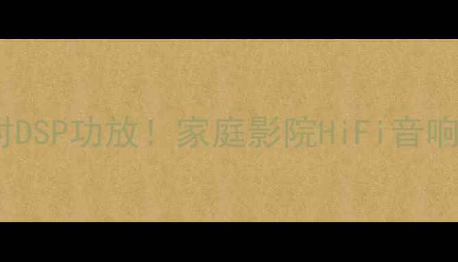 图片 手把手教你选对DSP功放！家庭影院HiFi音响必备分类指南1