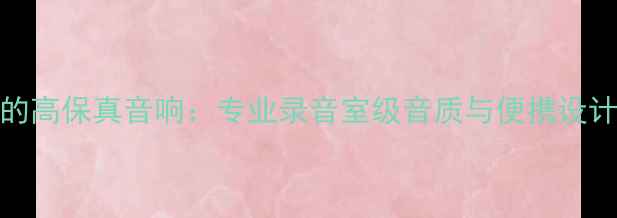 图片 支持WAV格式的高保真音响：专业录音室级音质与便携设计的完美结合1