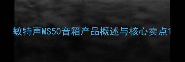 图片 敏特声MS50音箱产品概述与核心卖点1