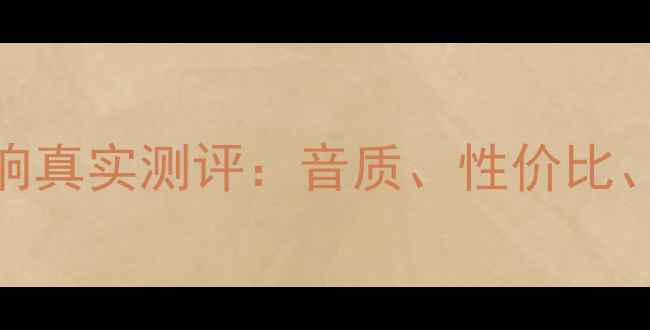 图片 斯尼克音响真实测评：音质、性价比、优缺点全
