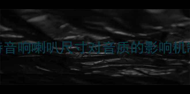 图片 斯玛特音响喇叭尺寸对音质的影响机制分析