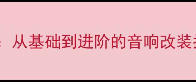 图片 新手必看功放接口全：从基础到进阶的音响改装指南（附详细图解）2