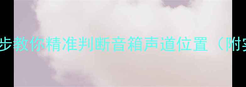 图片 新手必看！3步教你精准判断音箱声道位置（附实测对比图）