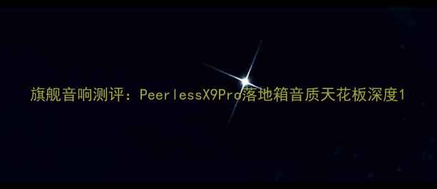 图片 旗舰音响测评：PeerlessX9Pro落地箱音质天花板深度1