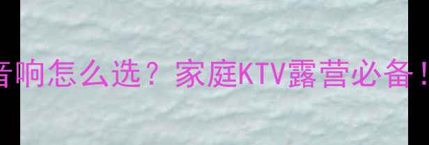 图片 无线麦克风+蓝牙音响怎么选？家庭KTV露营必备！附爆款器材测评2