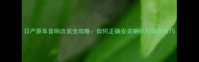 图片 日产原车音响改装全攻略：如何正确安装喇叭与调音技巧