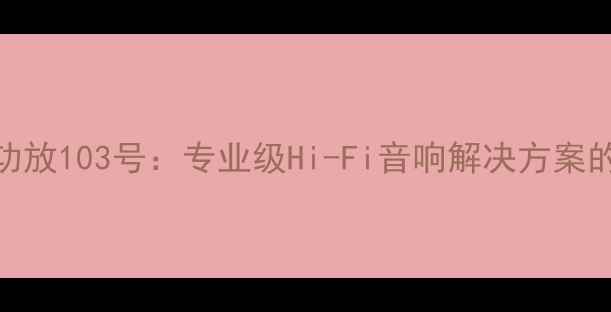 图片 日本力士功放103号：专业级Hi-Fi音响解决方案的巅峰之作