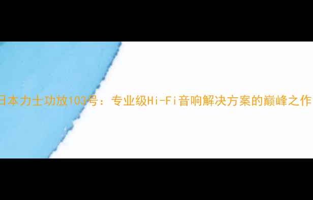 图片 日本力士功放103号：专业级Hi-Fi音响解决方案的巅峰之作1