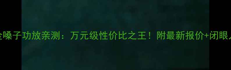 图片 日本金嗓子功放亲测：万元级性价比之王！附最新报价+闭眼入攻略