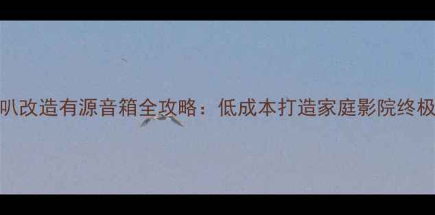 图片 旧喇叭改造有源音箱全攻略：低成本打造家庭影院终极方案