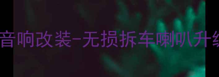 图片 昆明专业音响改装-无损拆车喇叭升级技术全2