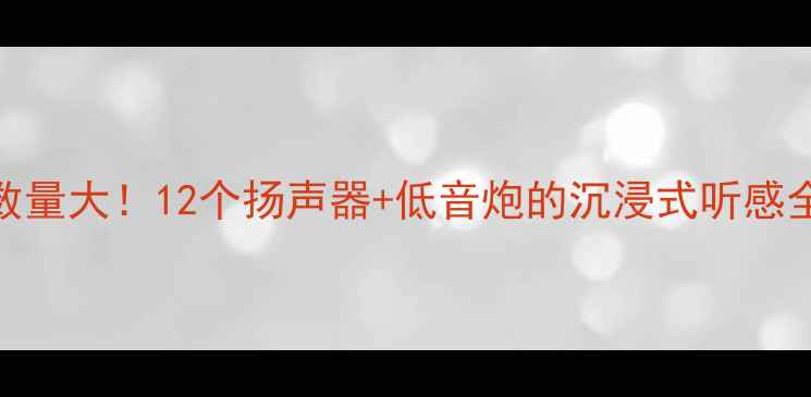 图片 普拉多音响喇叭数量大！12个扬声器+低音炮的沉浸式听感全（附改装指南）