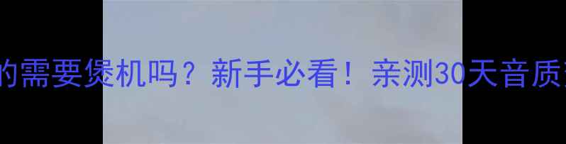 图片 普通音箱真的需要煲机吗？新手必看！亲测30天音质变化全记录2