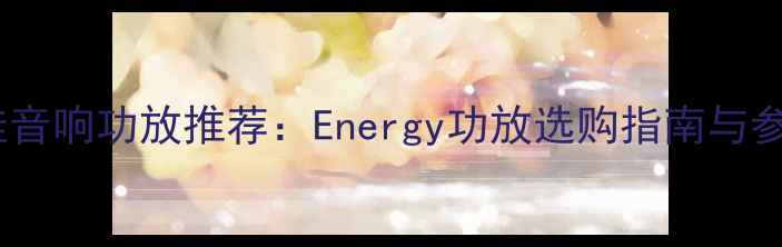 图片 最佳音响功放推荐：Energy功放选购指南与参数1