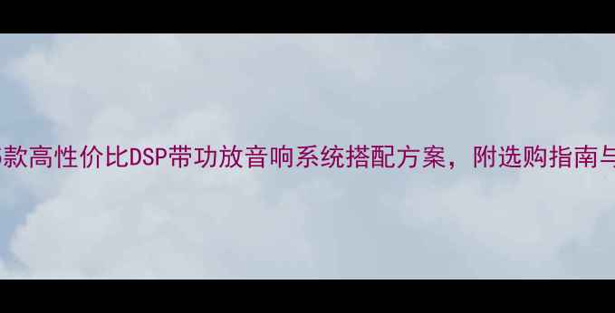 图片 最新推荐5款高性价比DSP带功放音响系统搭配方案，附选购指南与避坑技巧