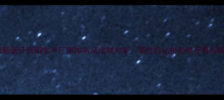 图片 最新蓝牙音箱生产厂家排名及定制方案：高性价比批发供应商指南2