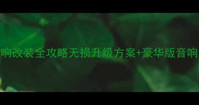 图片 本田XRV音响改装全攻略无损升级方案+豪华版音响系统配置2