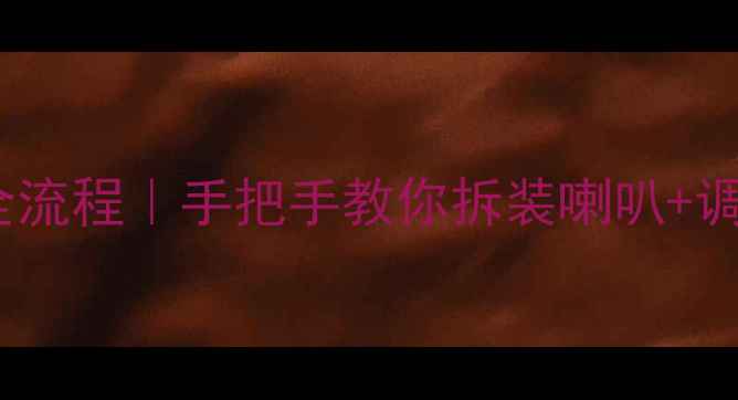 图片 本田凌派后座音响改装全流程｜手把手教你拆装喇叭+调音技巧（附避坑指南）2