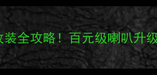 图片 本田思域音响改装全攻略！百元级喇叭升级方案大公开🔥1