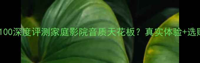 图片 松下功放机100深度评测家庭影院音质天花板？真实体验+选购攻略全！1