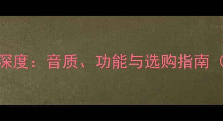 图片 松下音乐功放深度：音质、功能与选购指南（附热门型号）