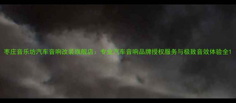 图片 枣庄音乐坊汽车音响改装旗舰店：专业汽车音响品牌授权服务与极致音效体验全1