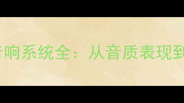 图片 标致307音响系统全：从音质表现到改装潜力