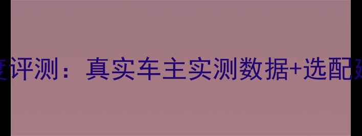 图片 标致新508音响款深度评测：真实车主实测数据+选配建议（附避坑指南）1