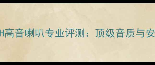 图片 欧迪臣TH高音喇叭专业评测：顶级音质与安装指南1