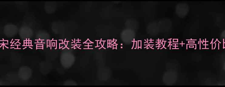 图片 比亚迪宋经典音响改装全攻略：加装教程+高性价比方案2
