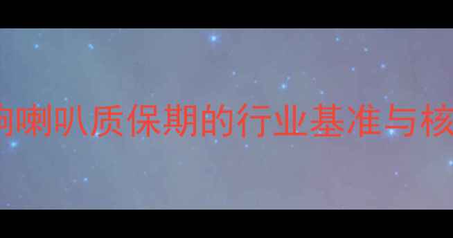 图片 汽车音响喇叭质保期的行业基准与核心法规1