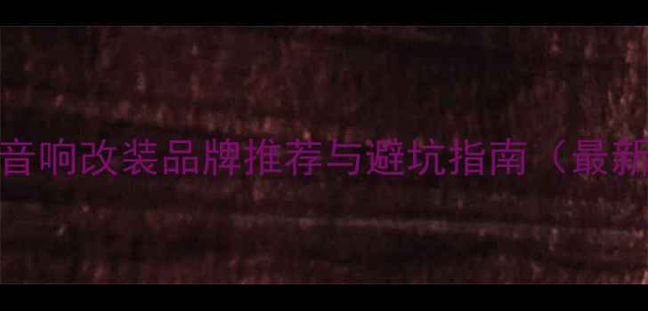 图片 汽车音响改装品牌推荐与避坑指南（最新版）