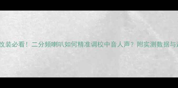 图片 汽车音响改装必看！二分频喇叭如何精准调校中音人声？附实测数据与避坑指南2