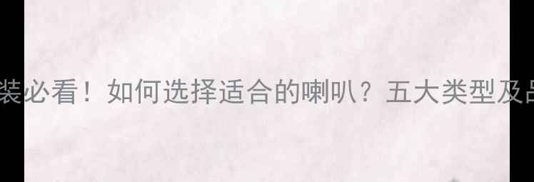 图片 汽车音响改装必看！如何选择适合的喇叭？五大类型及品牌推荐全1