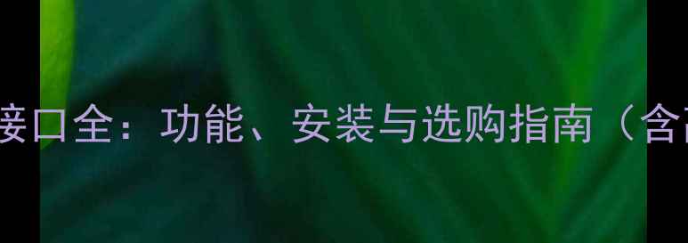 图片 汽车音响背面接口全：功能、安装与选购指南（含高清示意图）2