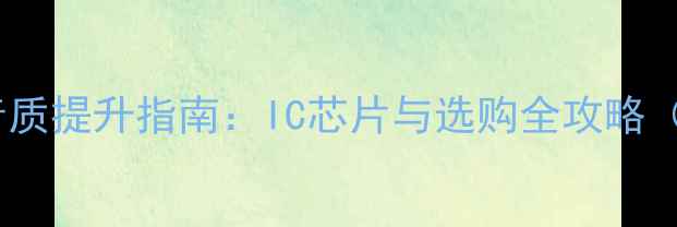 图片 汽车音响音质提升指南：IC芯片与选购全攻略（最新版）1