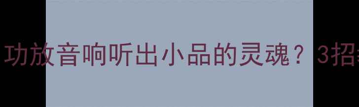 图片 沉浸式听歌指南如何用功放音响听出小品的灵魂？3招教你提升音质天花板！