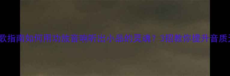 图片 沉浸式听歌指南如何用功放音响听出小品的灵魂？3招教你提升音质天花板！1