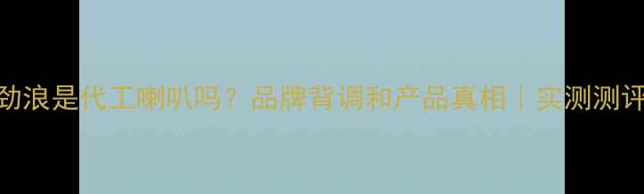 图片 法国劲浪是代工喇叭吗？品牌背调和产品真相｜实测测评报告