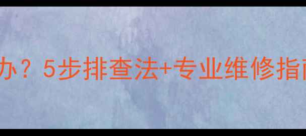 图片 派力奥喇叭不响怎么办？5步排查法+专业维修指南（附故障率统计）1