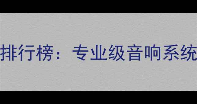 图片 济南高端KTV音响设备排行榜：专业级音响系统选购指南与设备推荐1