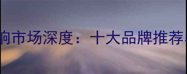 图片 深圳发烧音响市场深度：十大品牌推荐与选购指南2