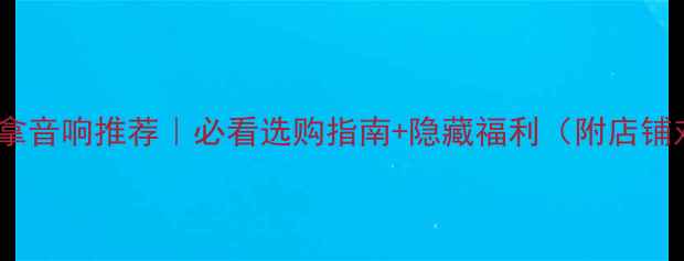 图片 深圳宝安丹拿音响推荐｜必看选购指南+隐藏福利（附店铺对比测评）1