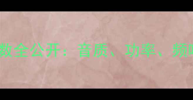 图片 深度DL228音响喇叭参数全公开：音质、功率、频响对比，附选购指南！