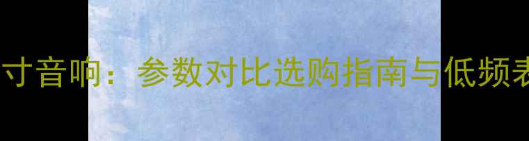 图片 深度单十二寸音响：参数对比选购指南与低频表现全攻略2
