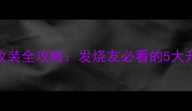图片 深度大众途锐音响改装全攻略：发烧友必看的5大升级方案与避坑指南